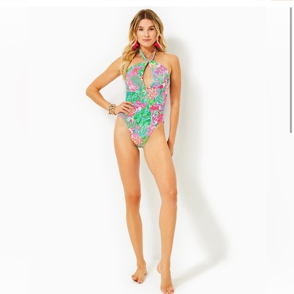 LILLY PULITZER LEDGER HALTER ONE PIECE
MULTI JOURNEY TO THE JUNGLE SWIMSUIT NWT - Picture 7 of 16